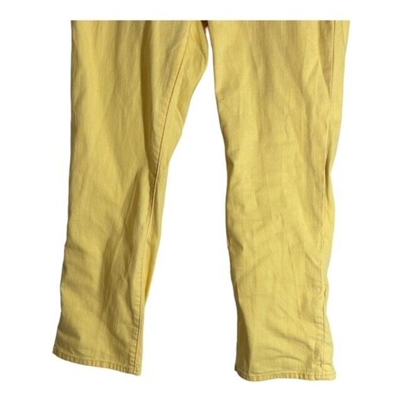Gap Cropped Jeans Women's Size 6 Yellow Mid Rise Stretch - Picture 4 of 8